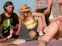 Lezdom threesome torment at graveyard