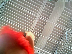 Milf Upskirt In Red Miniskirt