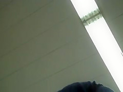 Upskirt of supermarket MILF in short skirt